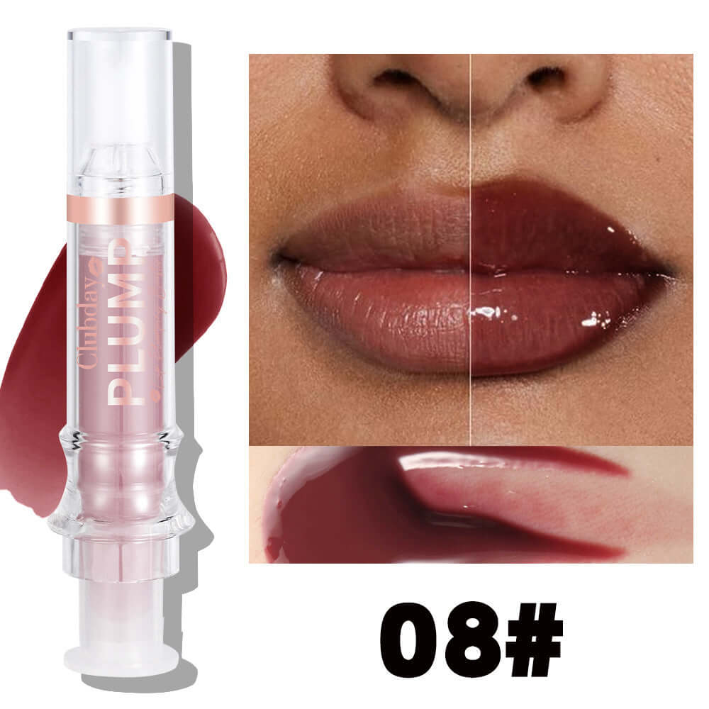 Nourishing Moisturizing Mirror Lip Gloss Water Light Full Lips Syringe