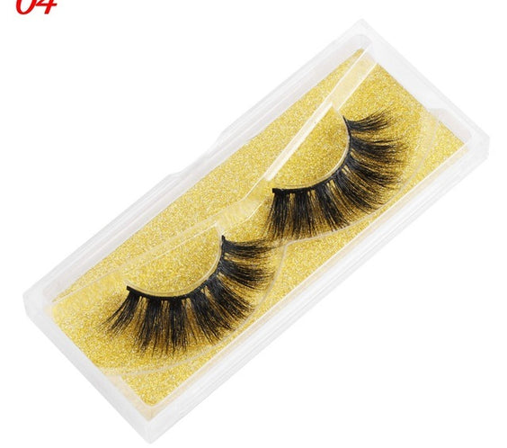 Mink Eyelashes 25mm Wispy Fluffy Fake Lashes