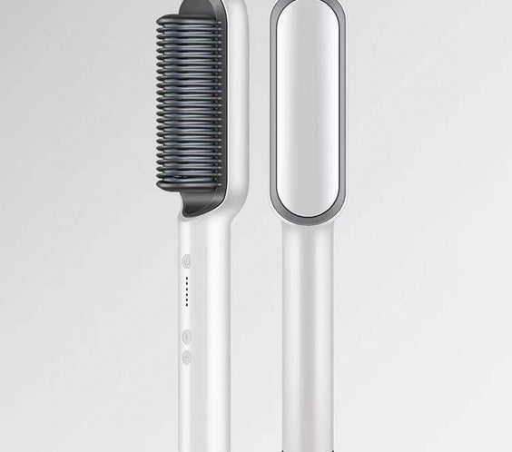 New 2 In 1 Hair Straightener Hot Comb Negative Ion Curling Tong Dual-purpose Electric Hair Brush