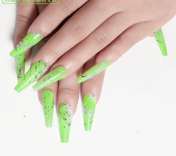 Assemble Ballet Nails, Trapezoidal Coffin, Fake Nails, Wear Nail Art Patches