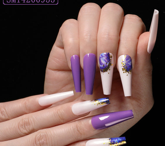Assemble Ballet Nails, Trapezoidal Coffin, Fake Nails, Wear Nail Art Patches
