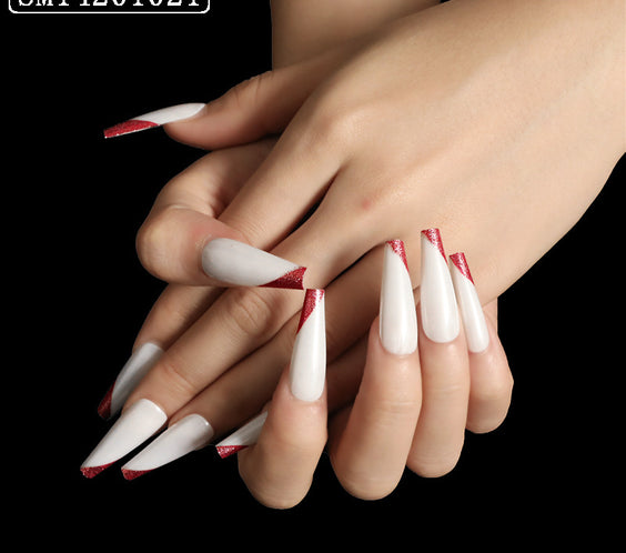 Assemble Ballet Nails, Trapezoidal Coffin, Fake Nails, Wear Nail Art Patches