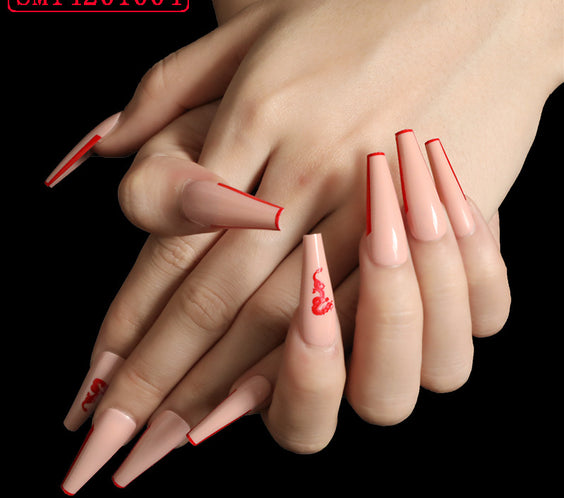 Assemble Ballet Nails, Trapezoidal Coffin, Fake Nails, Wear Nail Art Patches