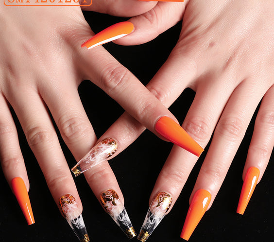 Assemble Ballet Nails, Trapezoidal Coffin, Fake Nails, Wear Nail Art Patches
