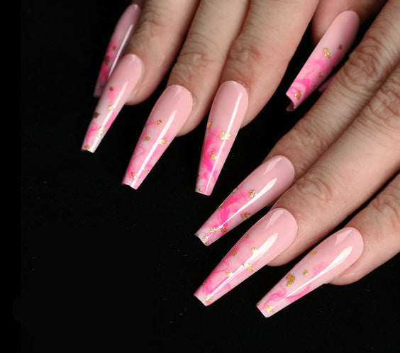 Assemble Ballet Nails, Trapezoidal Coffin, Fake Nails, Wear Nail Art Patches