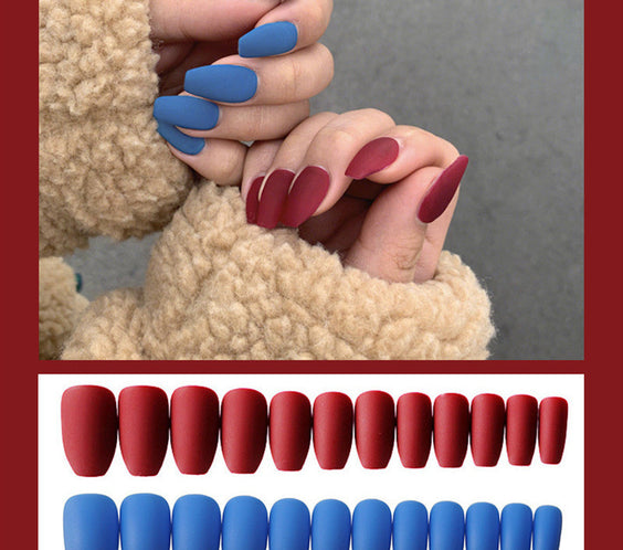 Frosted ballet fake nails