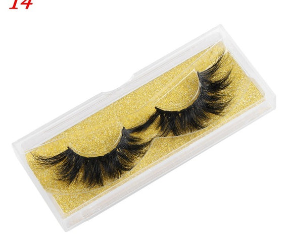 Mink Eyelashes 25mm Wispy Fluffy Fake Lashes
