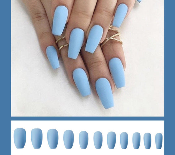 Frosted ballet fake nails
