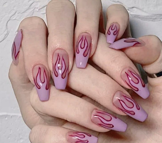 Wearing Nails Finished Soft Nails False Nails