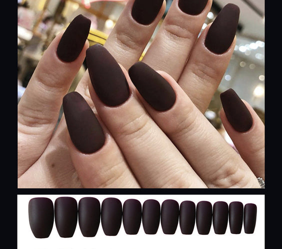 Frosted ballet fake nails