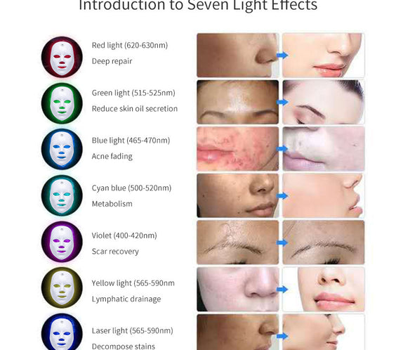 LED Rechargeable Face Mask Acne And Freckles Led Color Light Mask