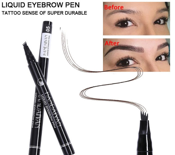 Microblading Eyebrow Pencil Waterproof Fork Tip Tattoo Pen Tinted Fine Sketch Eye Brow Pencils Long Lasting Eyebrows