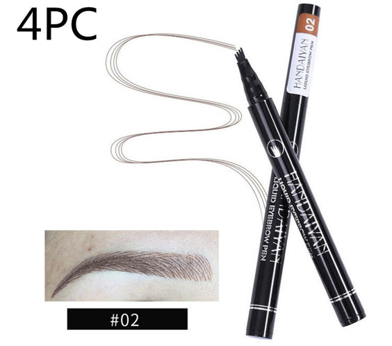 Microblading Eyebrow Pencil Waterproof Fork Tip Tattoo Pen Tinted Fine Sketch Eye Brow Pencils Long Lasting Eyebrows