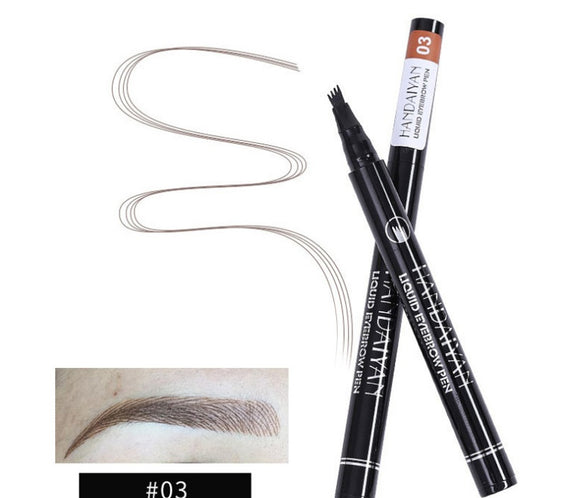Microblading Eyebrow Pencil Waterproof Fork Tip Tattoo Pen Tinted Fine Sketch Eye Brow Pencils Long Lasting Eyebrows