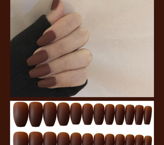 Frosted ballet fake nails