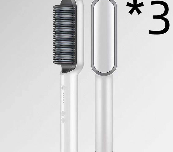 New 2 In 1 Hair Straightener Hot Comb Negative Ion Curling Tong Dual-purpose Electric Hair Brush