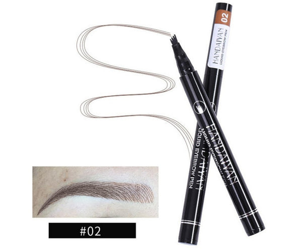 Microblading Eyebrow Pencil Waterproof Fork Tip Tattoo Pen Tinted Fine Sketch Eye Brow Pencils Long Lasting Eyebrows