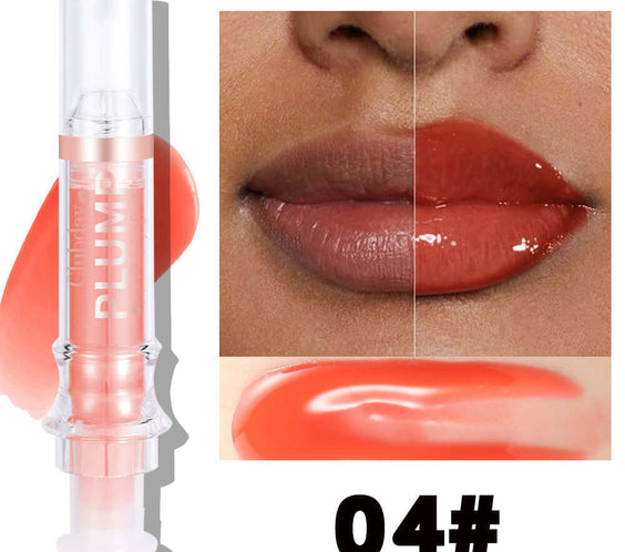 Nourishing Moisturizing Mirror Lip Gloss Water Light Full Lips Syringe