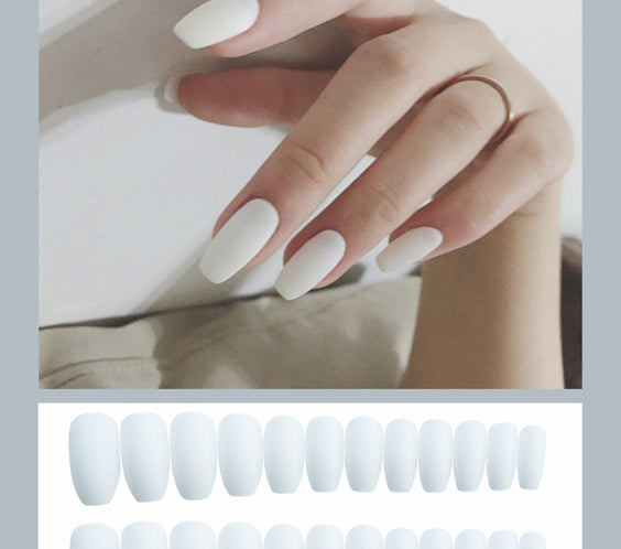 Frosted ballet fake nails