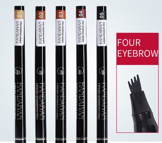 Microblading Eyebrow Pencil Waterproof Fork Tip Tattoo Pen Tinted Fine Sketch Eye Brow Pencils Long Lasting Eyebrows