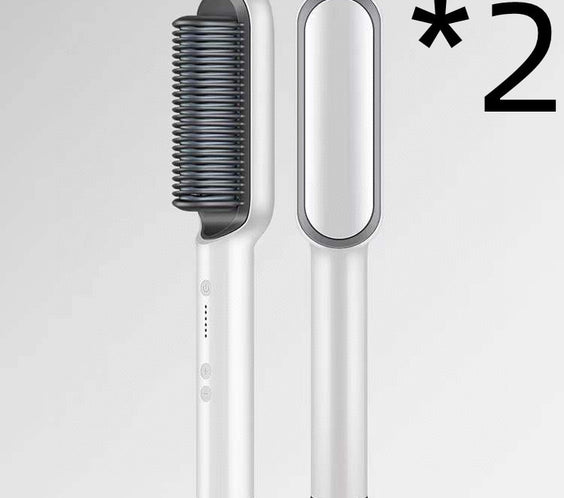 New 2 In 1 Hair Straightener Hot Comb Negative Ion Curling Tong Dual-purpose Electric Hair Brush