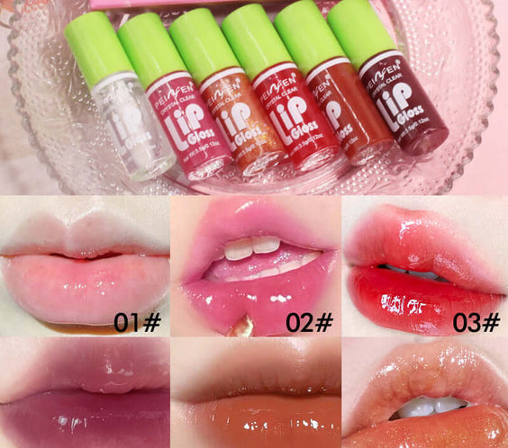 Fat Lip Lacquer 6 PCs Set Box Mirror Moisturizing Full Lips