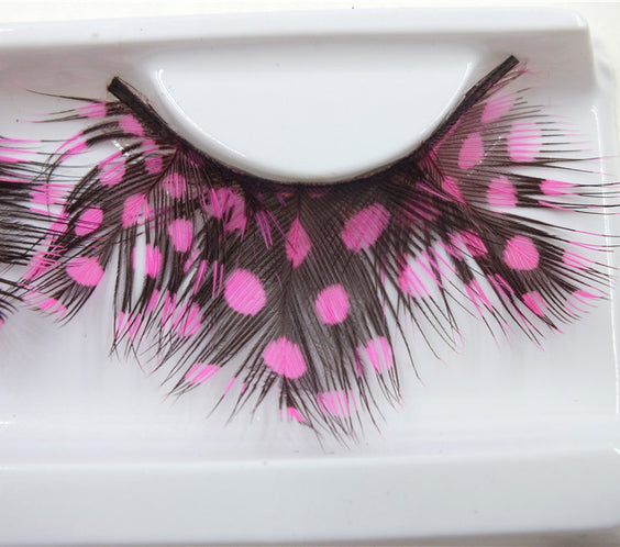 Two-color Color Matching Feather Eye Lashes