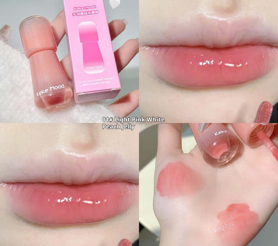 Moisturizing Mushroom-shaped Haircut Mirror Lip Lacquer Water Light Full Lips Moisturizing