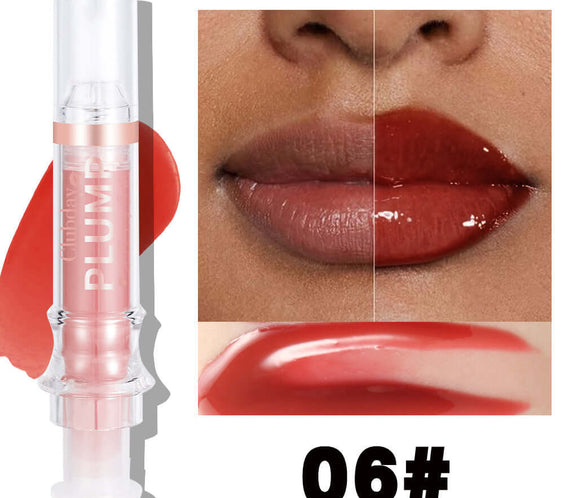 Nourishing Moisturizing Mirror Lip Gloss Water Light Full Lips Syringe