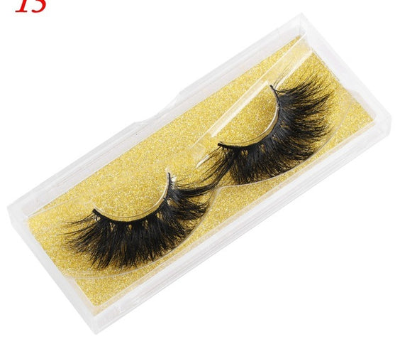 Mink Eyelashes 25mm Wispy Fluffy Fake Lashes