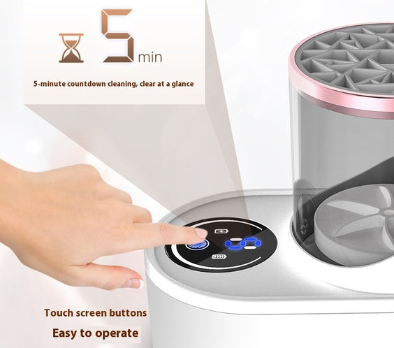 Electric Makeup Brush Cleaner Rechargeable Makeup Brushes Cleaning Tool Automatic Makeup Brush Cleaning Stand Device