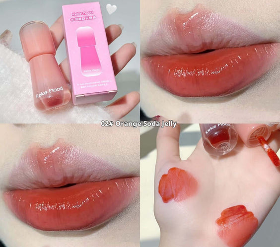 Moisturizing Mushroom-shaped Haircut Mirror Lip Lacquer Water Light Full Lips Moisturizing