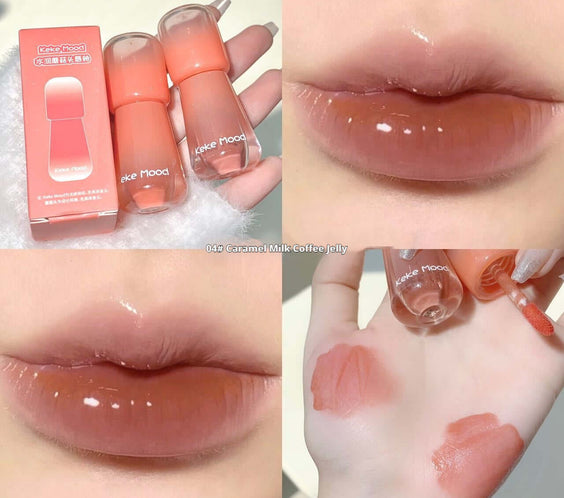 Moisturizing Mushroom-shaped Haircut Mirror Lip Lacquer Water Light Full Lips Moisturizing