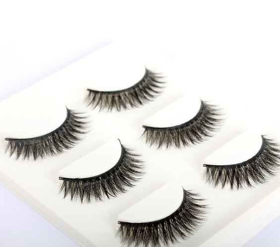 3D False Eye lashes Extension on Reusable Self-Adhesive Natural Curly Eye lashes Self Adhesive Eye lashes Makeup Tools