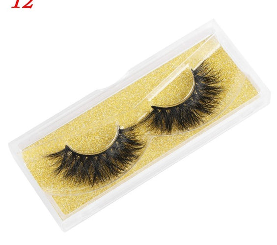 Mink Eyelashes 25mm Wispy Fluffy Fake Lashes