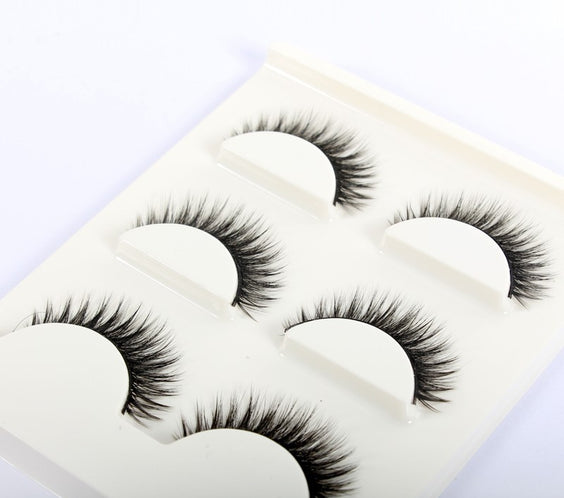 3D False Eye lashes Extension on Reusable Self-Adhesive Natural Curly Eye lashes Self Adhesive Eye lashes Makeup Tools