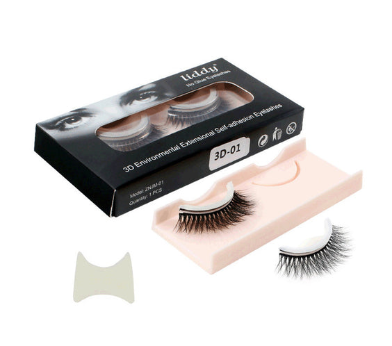 3D False Eye lashes Extension on Reusable Self-Adhesive Natural Curly Eye lashes Self Adhesive Eye lashes Makeup Tools