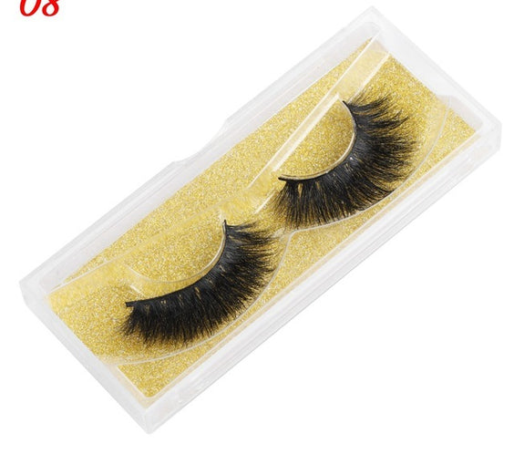 Mink Eyelashes 25mm Wispy Fluffy Fake Lashes