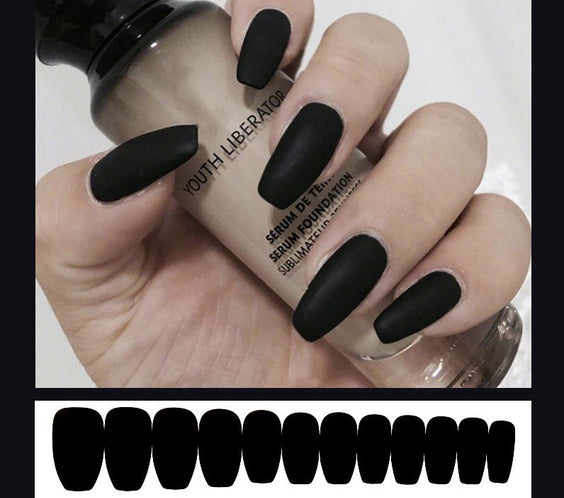 Frosted ballet fake nails