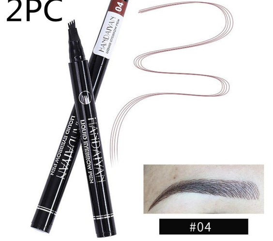 Microblading Eyebrow Pencil Waterproof Fork Tip Tattoo Pen Tinted Fine Sketch Eye Brow Pencils Long Lasting Eyebrows