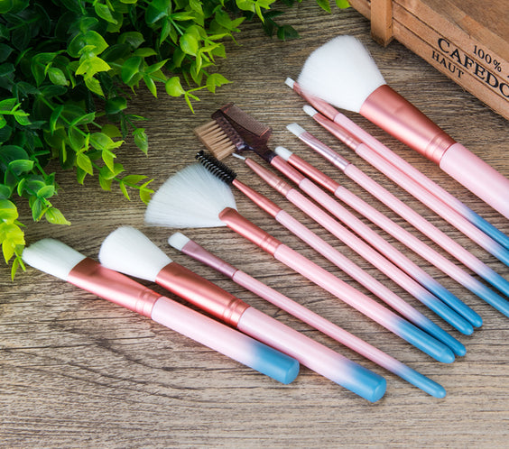 12 makeup brushes