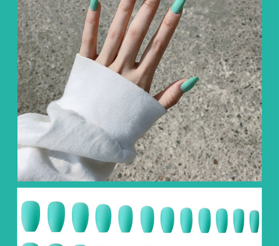 Frosted ballet fake nails