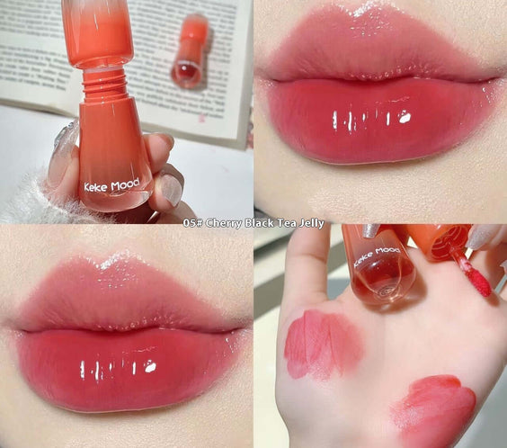 Moisturizing Mushroom-shaped Haircut Mirror Lip Lacquer Water Light Full Lips Moisturizing