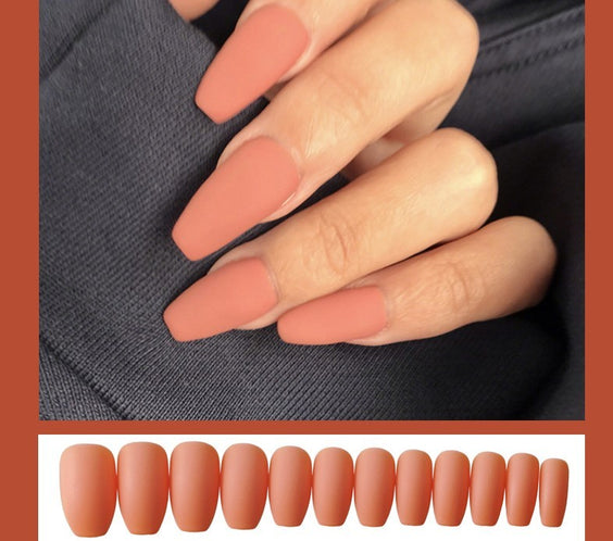 Frosted ballet fake nails