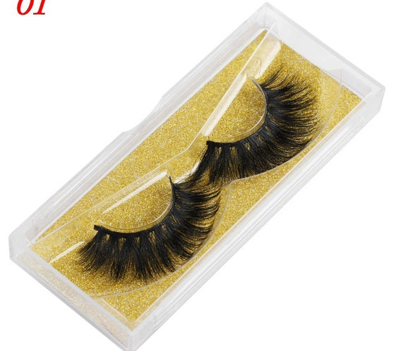 Mink Eyelashes 25mm Wispy Fluffy Fake Lashes