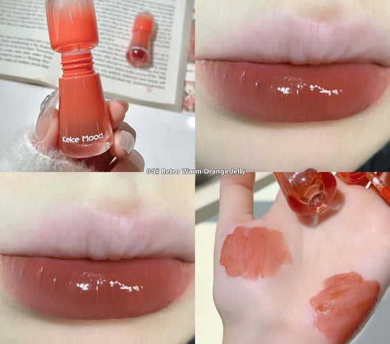 Moisturizing Mushroom-shaped Haircut Mirror Lip Lacquer Water Light Full Lips Moisturizing
