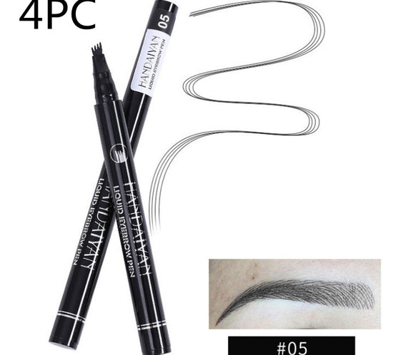 Microblading Eyebrow Pencil Waterproof Fork Tip Tattoo Pen Tinted Fine Sketch Eye Brow Pencils Long Lasting Eyebrows
