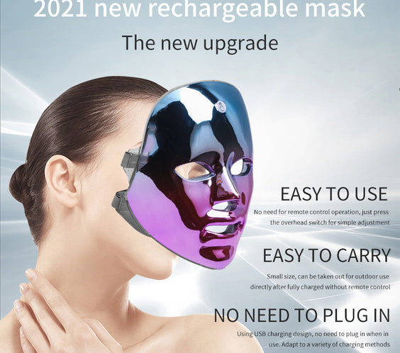 LED Rechargeable Face Mask Acne And Freckles Led Color Light Mask