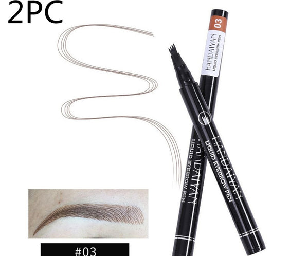 Microblading Eyebrow Pencil Waterproof Fork Tip Tattoo Pen Tinted Fine Sketch Eye Brow Pencils Long Lasting Eyebrows