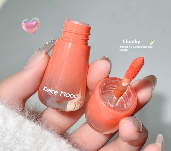Moisturizing Mushroom-shaped Haircut Mirror Lip Lacquer Water Light Full Lips Moisturizing